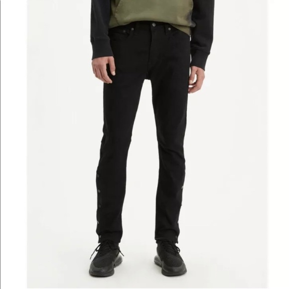 levi's mens line 8 slim taper fit jeans classic black